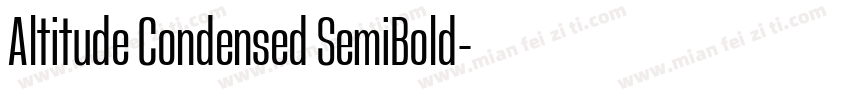 Altitude Condensed SemiBold字体转换